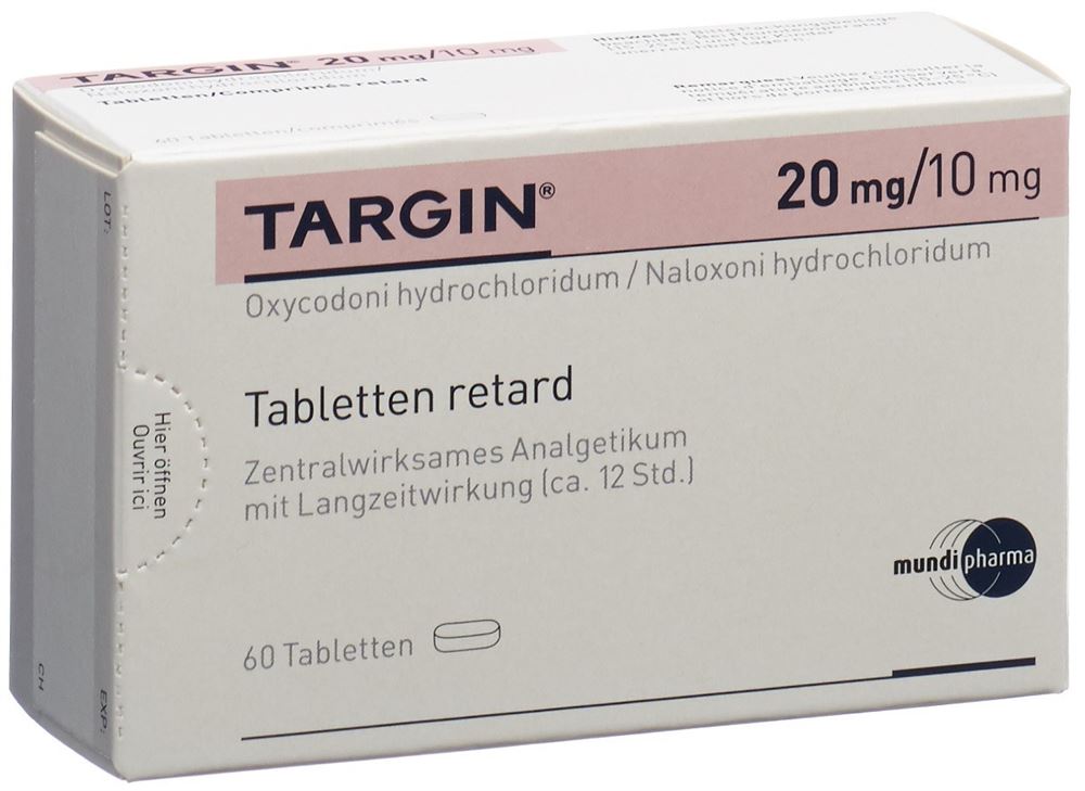 TARGIN cpr ret 20 mg/10 mg 60 pce