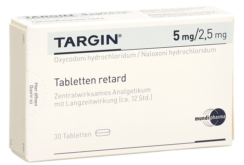 Targin 5 mg/2.5 mg, Tabletten retard