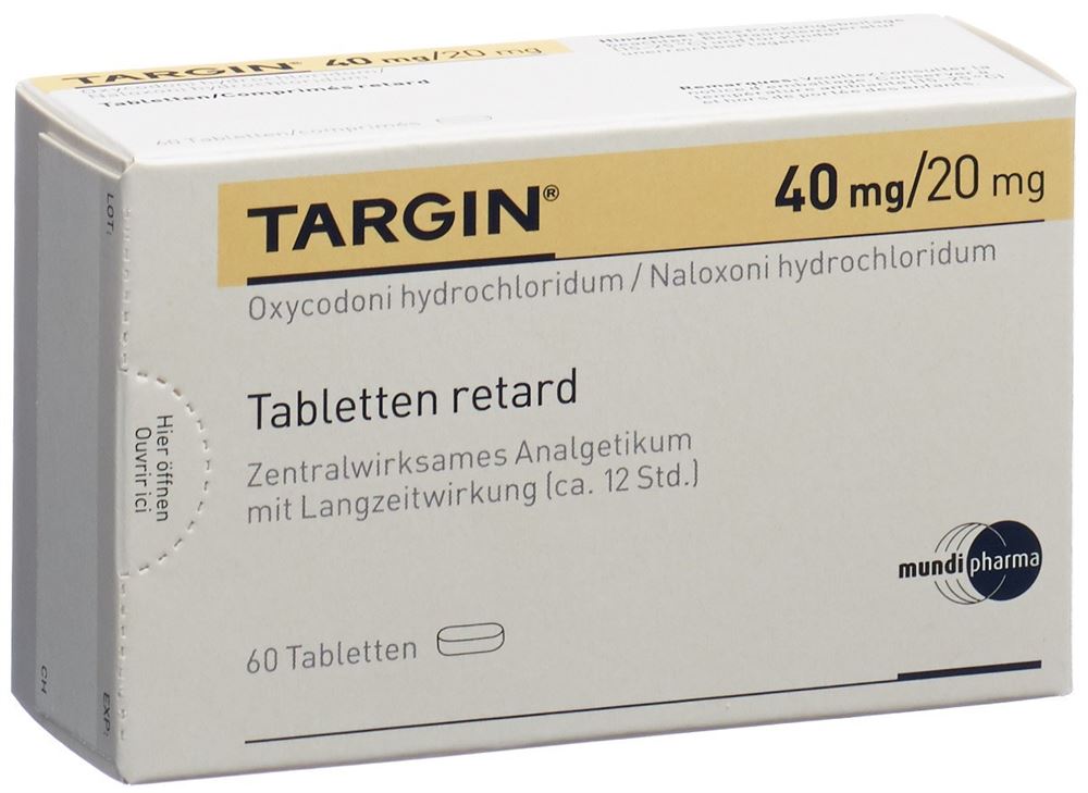 Targin 40 mg/20 mg, Tabletten retard