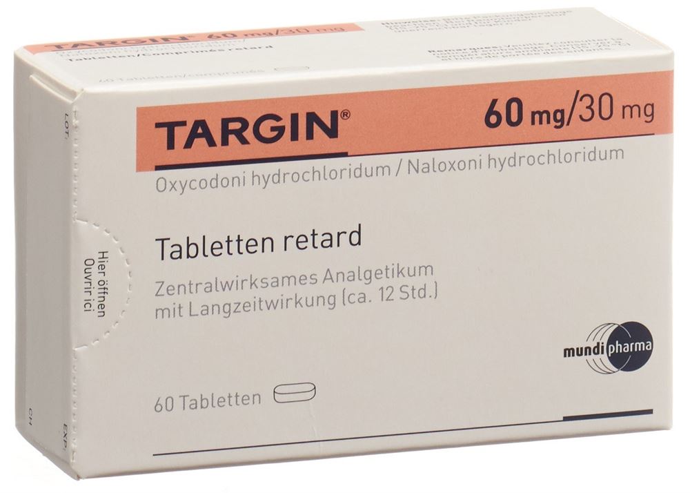 TARGIN cpr ret 60 mg/30 mg 60 pce