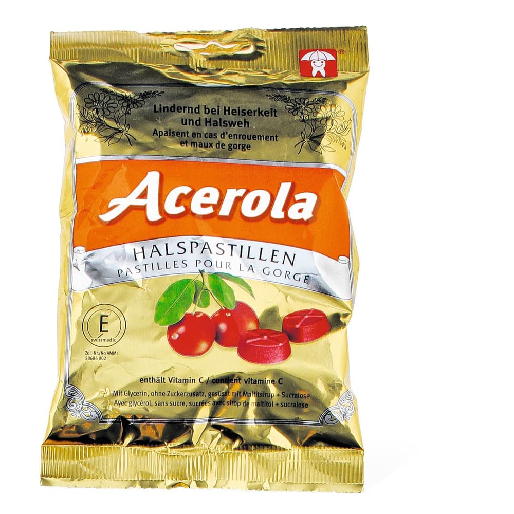 Acerola Halspastillen, Pastillen