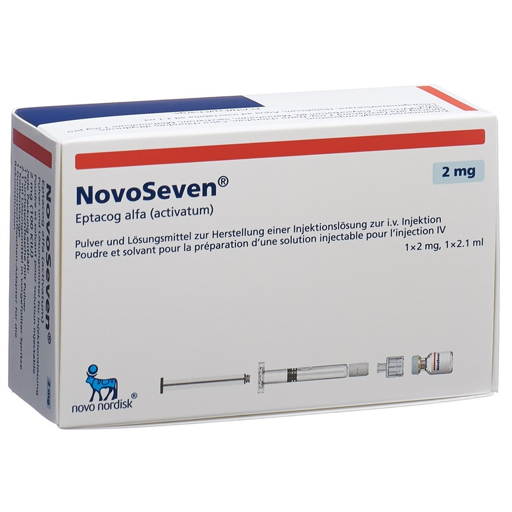 NovoSeven 2 mg, Pulver und Lösungsmittel zur Herstellung einer Injektionslösung