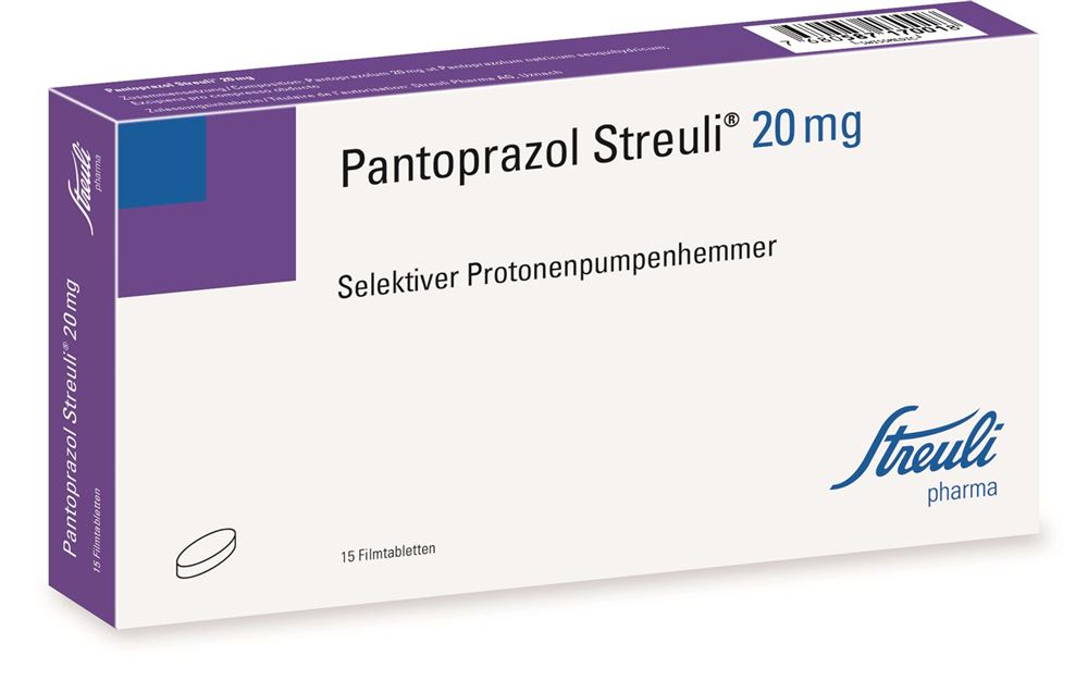 PANTOPRAZOLE Streuli cpr pell 20 mg 15 pce