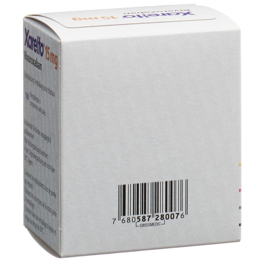 XARELTO cpr pell 15 mg bte 100 pce