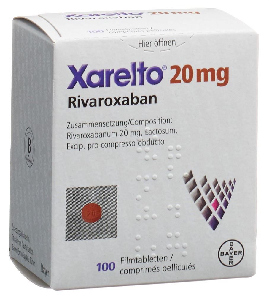 XARELTO cpr pell 20 mg bte 100 pce