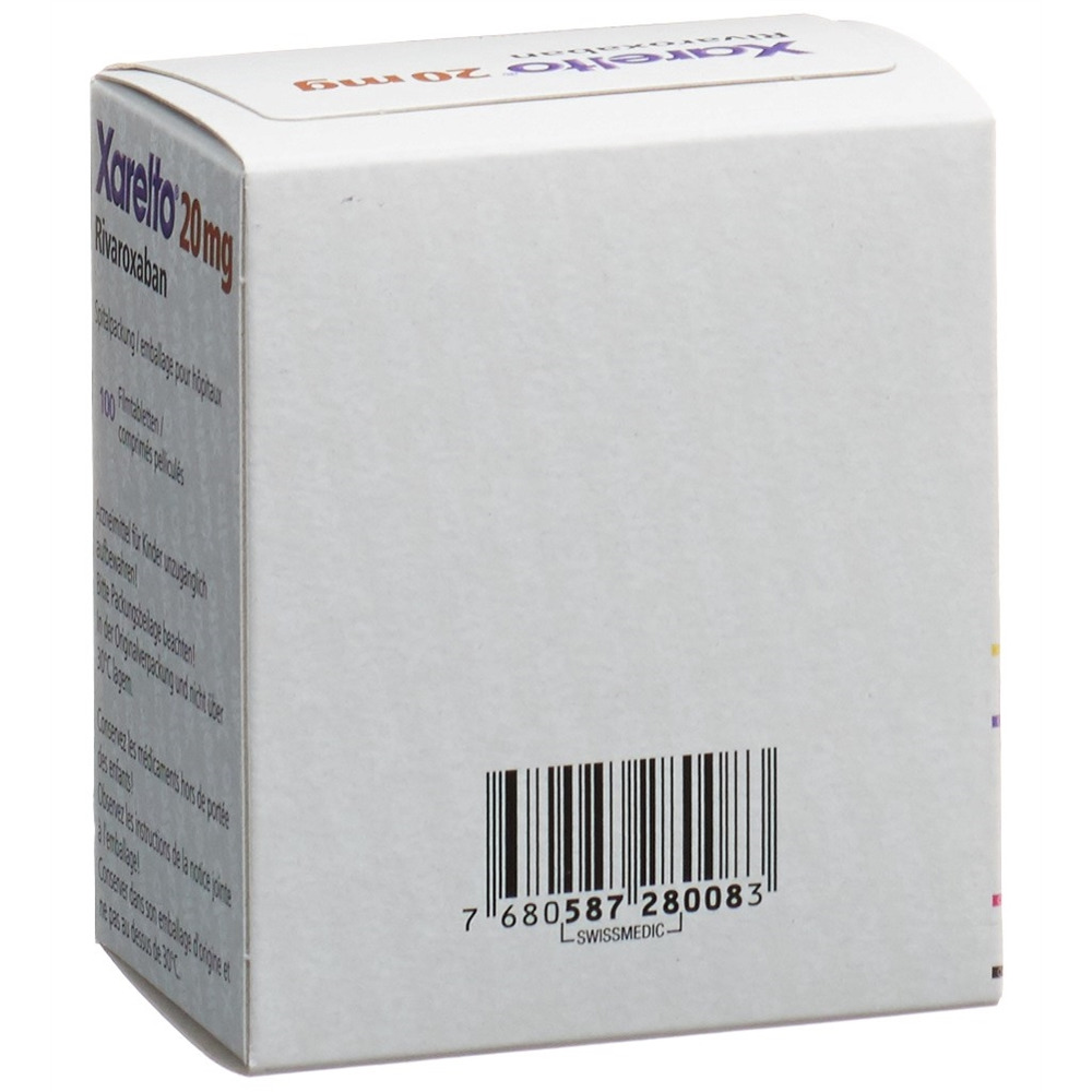 XARELTO cpr pell 20 mg bte 100 pce