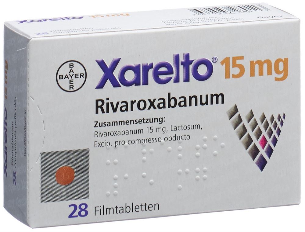 XARELTO cpr pell 15 mg 28 pce