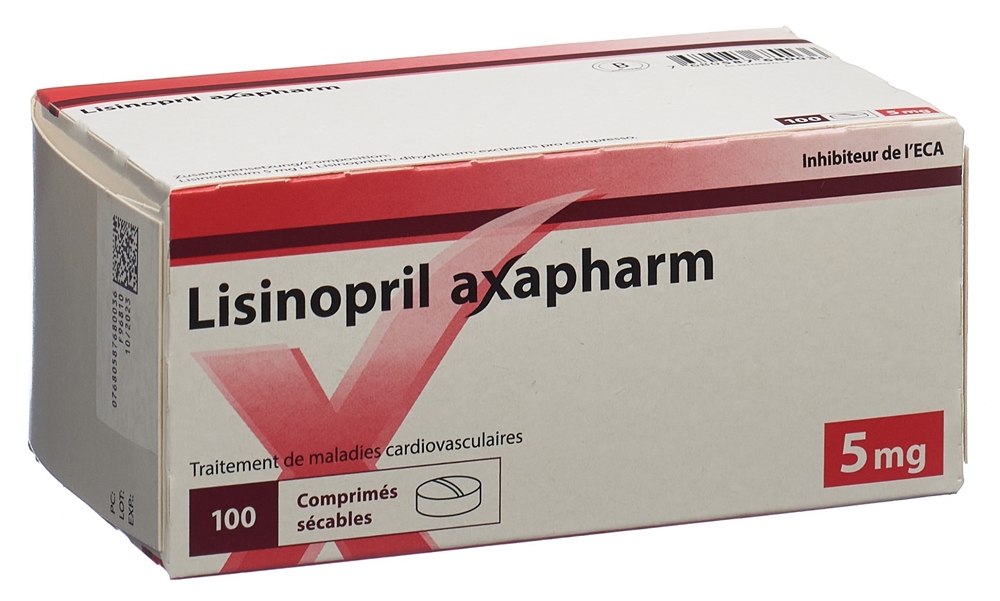 LISINOPRIL axapharm cpr 5 mg 100 pce