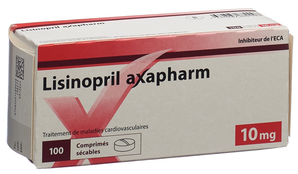 LISINOPRIL axapharm cpr 10 mg 100 pce