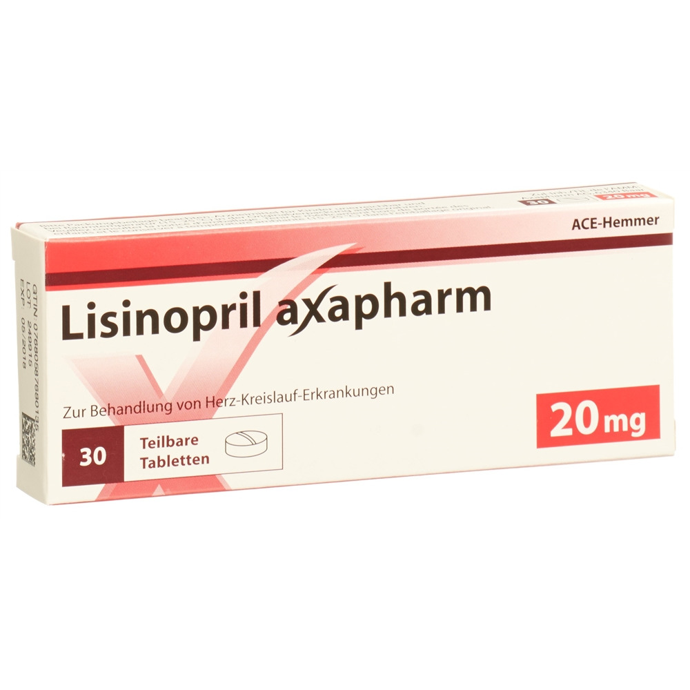 LISINOPRIL axapharm cpr 20 mg 30 pce