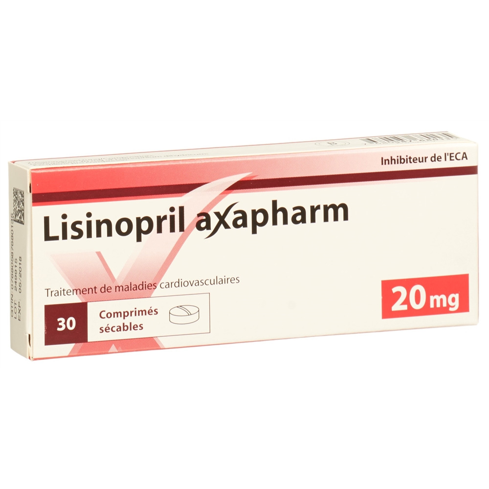 LISINOPRIL axapharm cpr 20 mg 30 pce