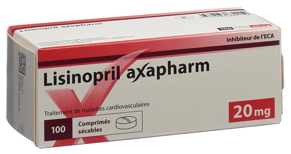 LISINOPRIL axapharm cpr 20 mg 100 pce