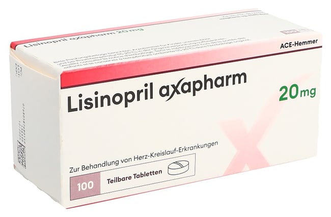LISINOPRIL axapharm cpr 20 mg 100 pce