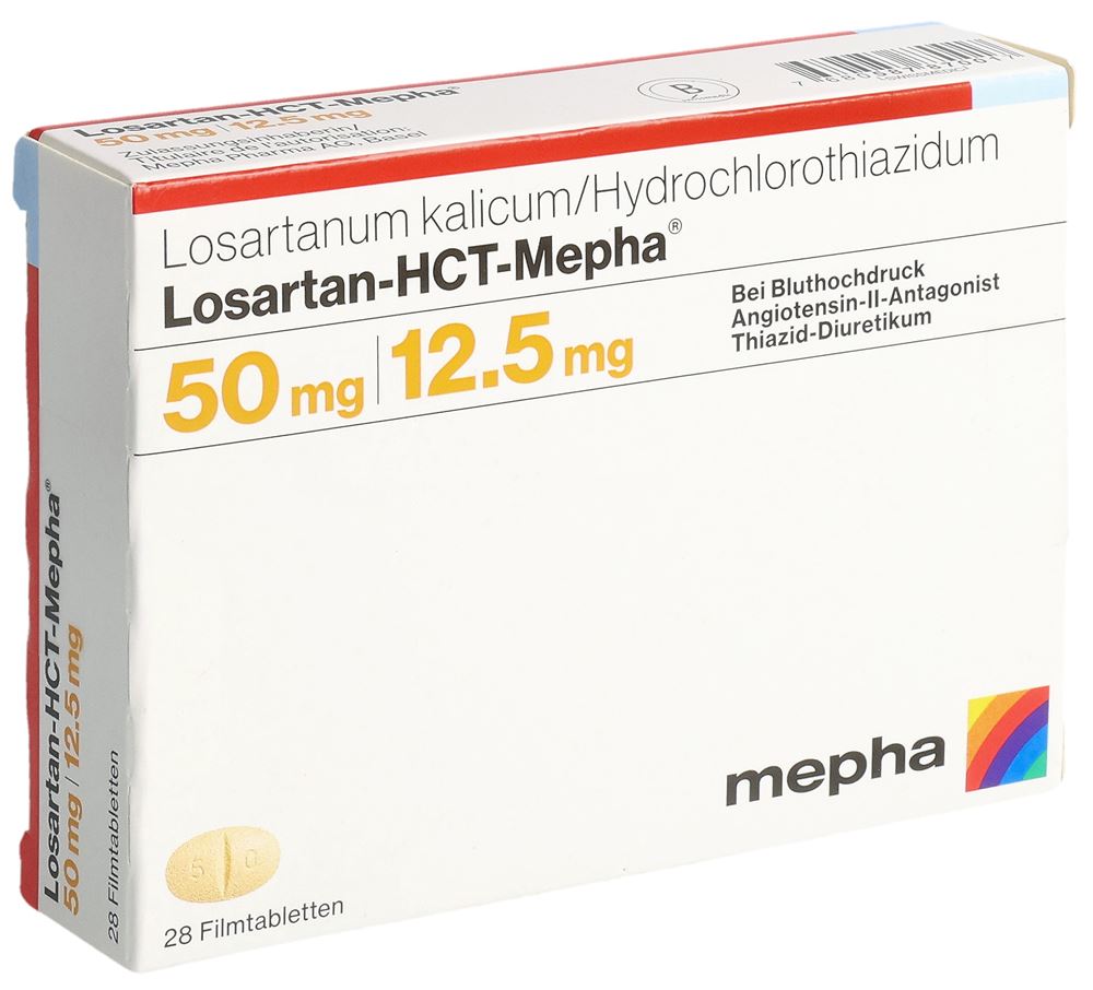 Losartan-HCT-Mepha 50 mg/12.5 mg, Filmtabletten