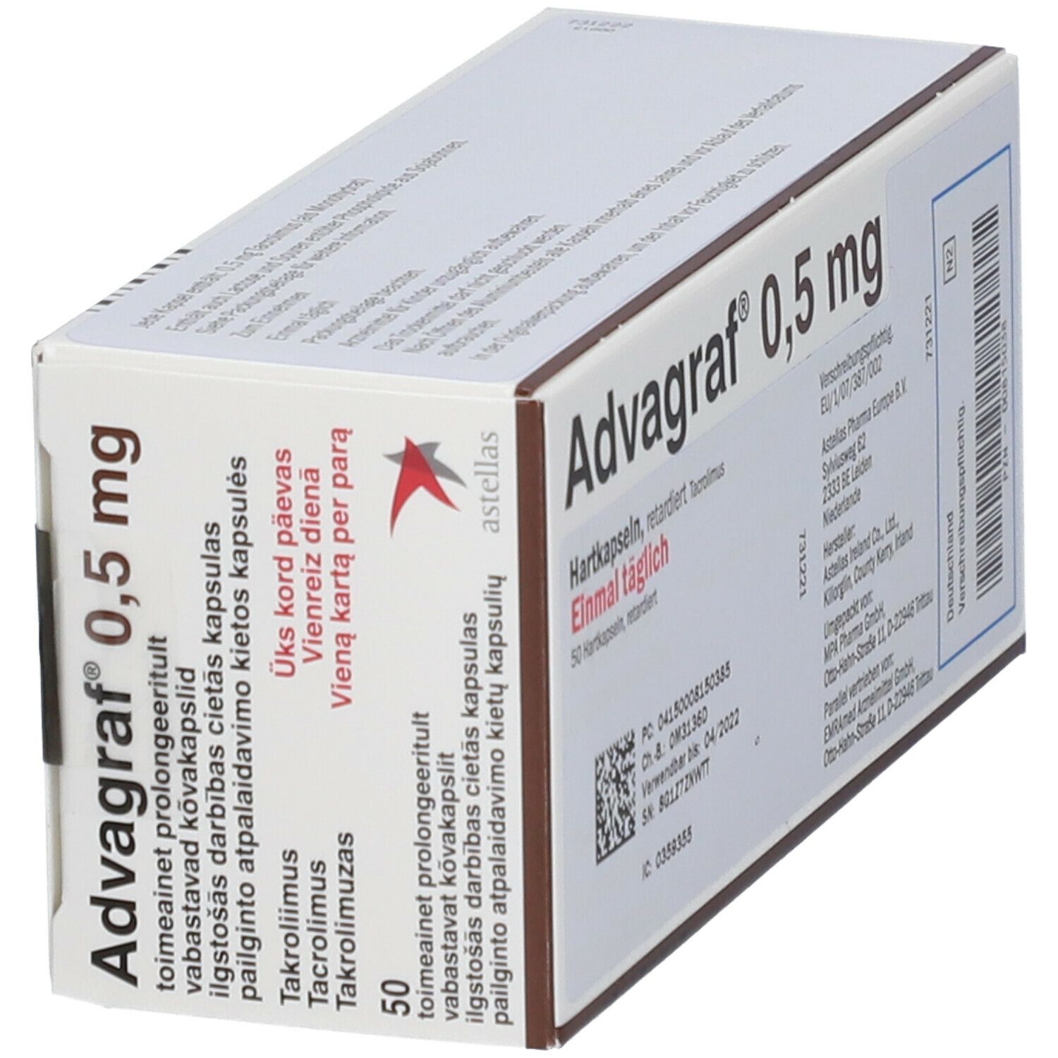 ADVAGRAF caps ret 0.5 mg 50 pce