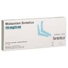 MIDAZOLAM Sintetica sol inj 15 mg/3ml 10 amp 3 ml