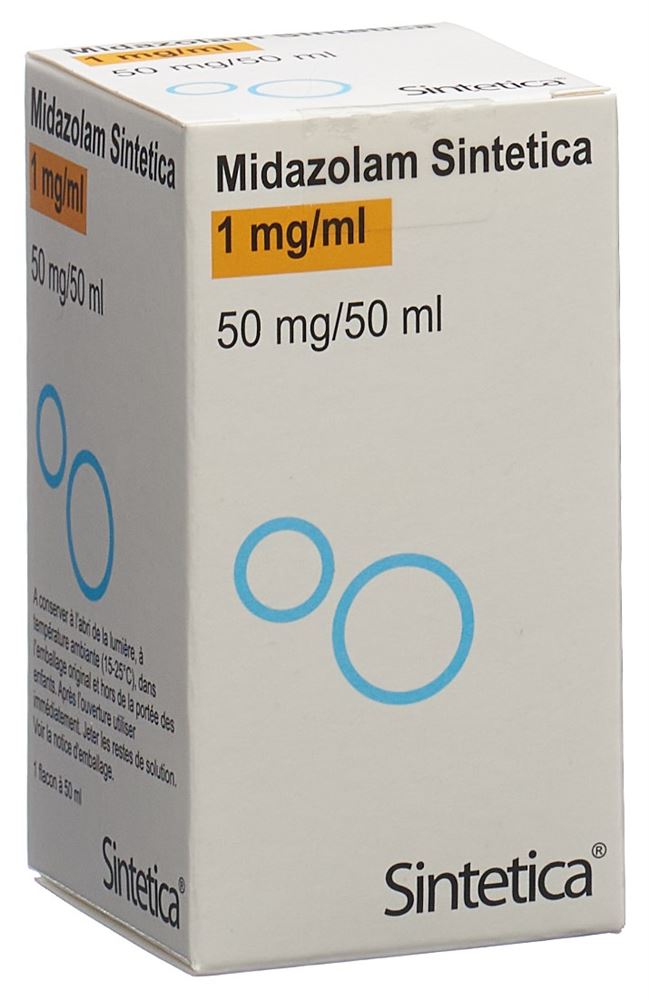 MIDAZOLAM Sintetica sol inj 50 mg/50ml vial 50 ml