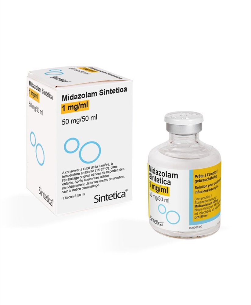 MIDAZOLAM Sintetica sol inj 50 mg/50ml vial 50 ml