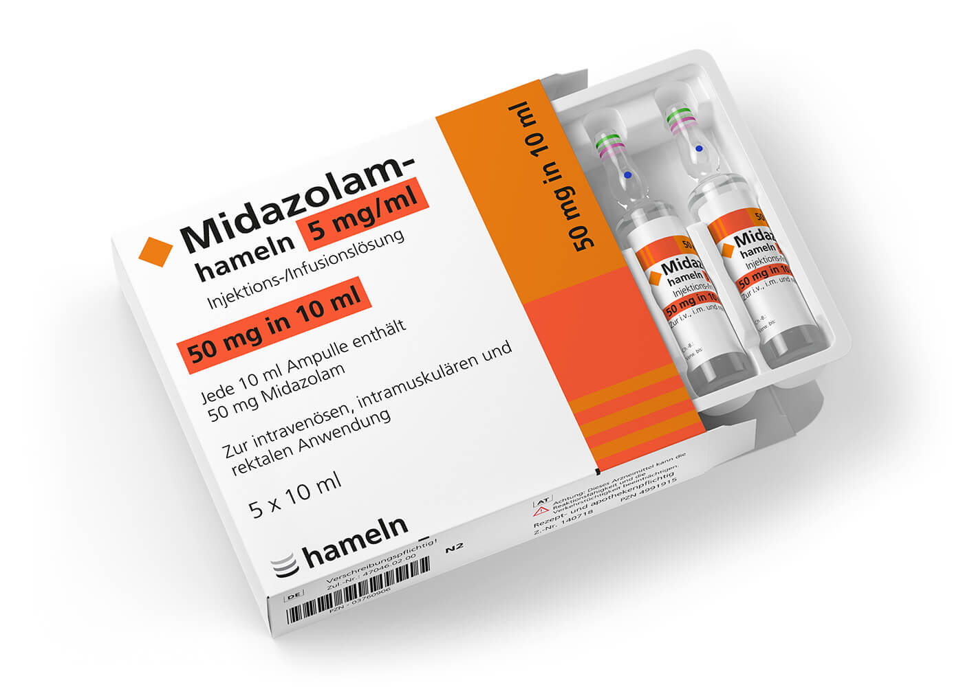 MIDAZOLAM Sintetica sol inj 50 mg/50ml vial 50 ml