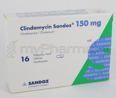 CLINDAMYCINE Sandoz caps 150 mg 16 pce