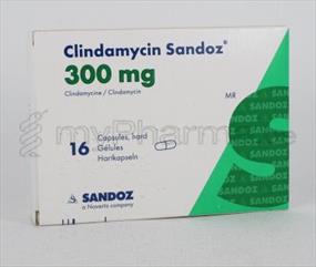 CLINDAMYCINE Sandoz caps 300 mg 16 pce