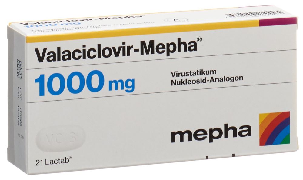 VALACICLOVIR Mepha Lactab 1000 mg 21 pce