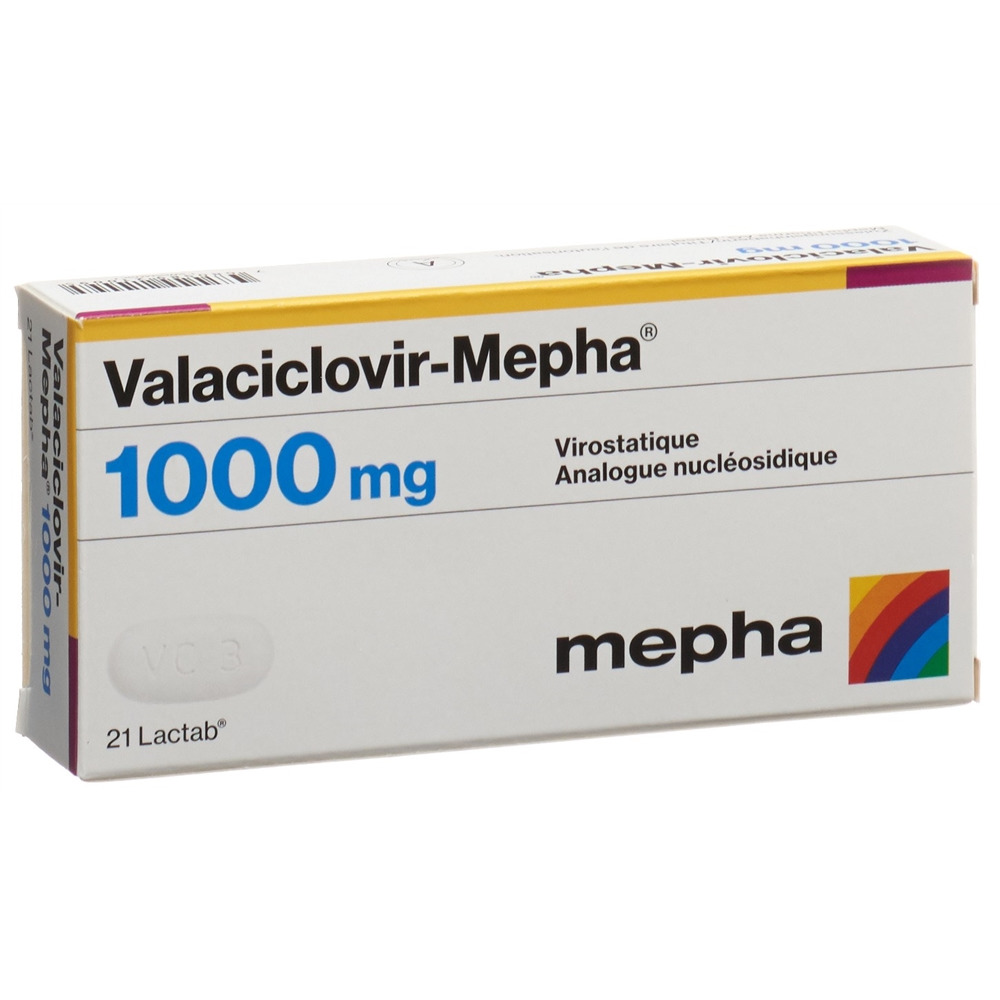 VALACICLOVIR Mepha Lactab 1000 mg 21 pce