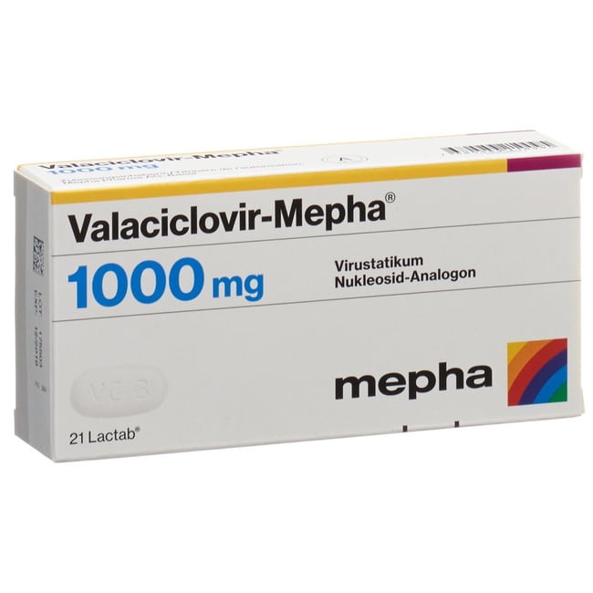 VALACICLOVIR Mepha Lactab 1000 mg 21 pce