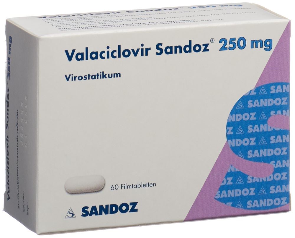 VALACICLOVIR Sandoz cpr pell 250 mg 60 pce