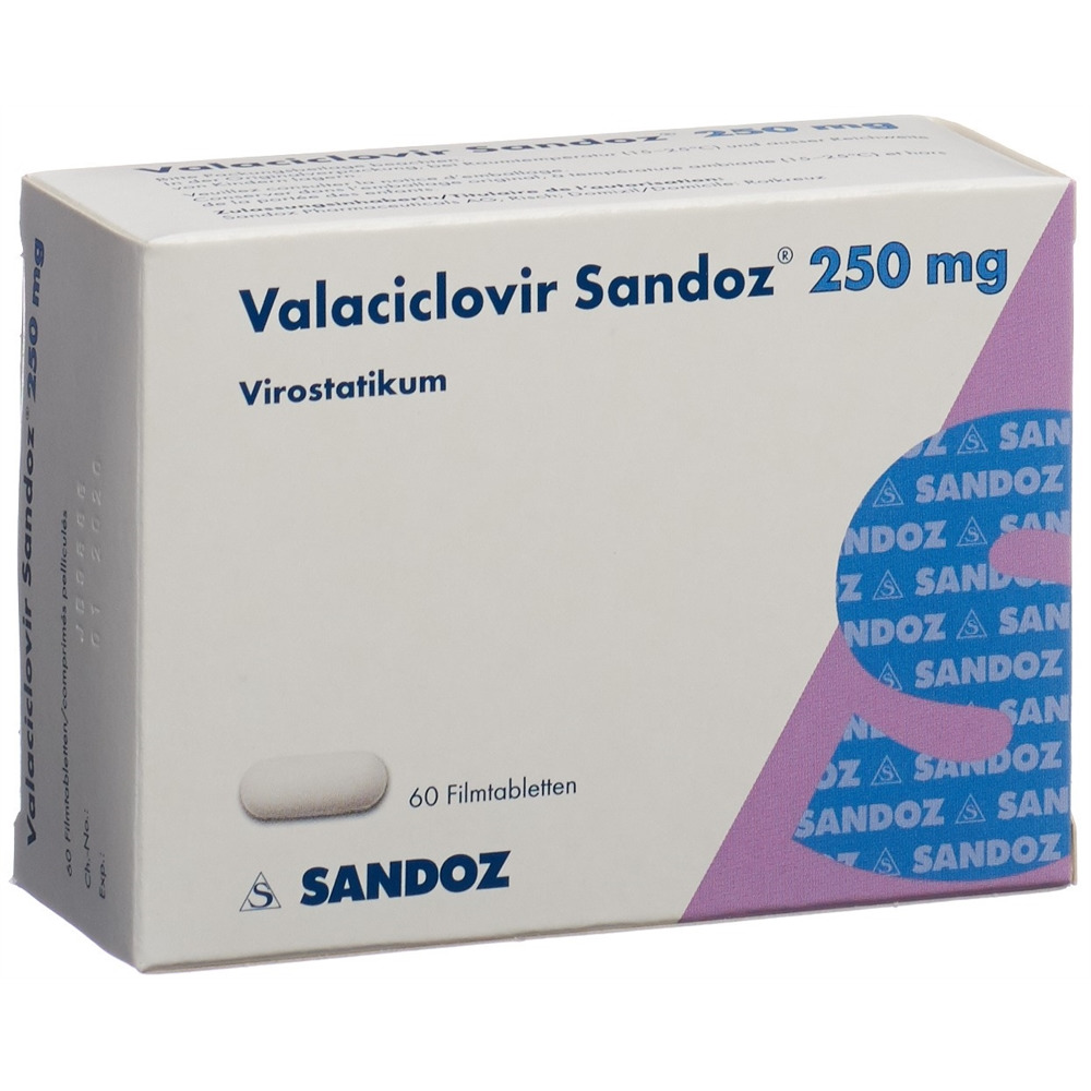 VALACICLOVIR Sandoz cpr pell 250 mg 60 pce