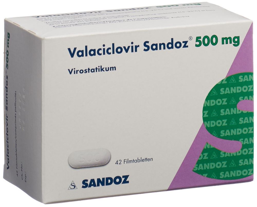 VALACICLOVIR Sandoz cpr pell 500 mg 42 pce