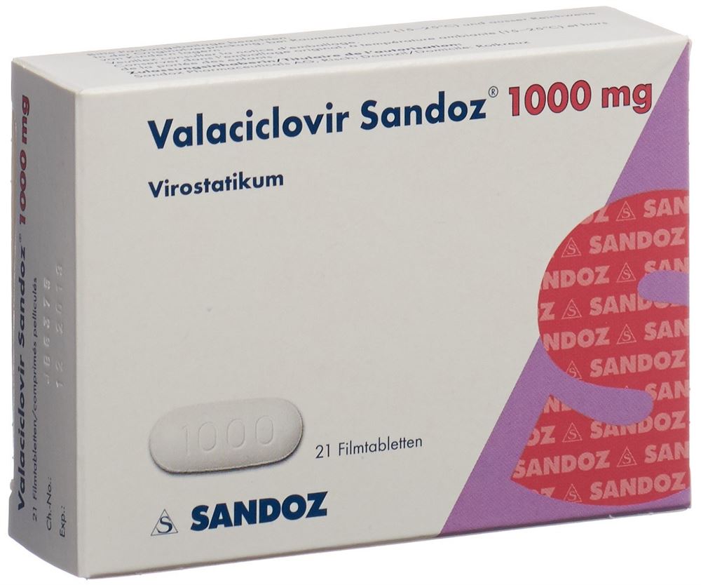 VALACICLOVIR Sandoz cpr pell 1000 mg 21 pce