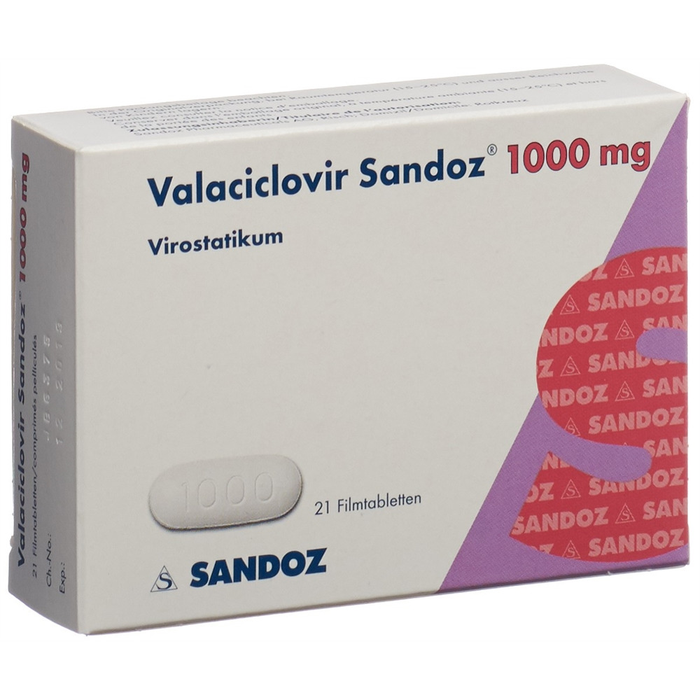 VALACICLOVIR Sandoz cpr pell 1000 mg 21 pce