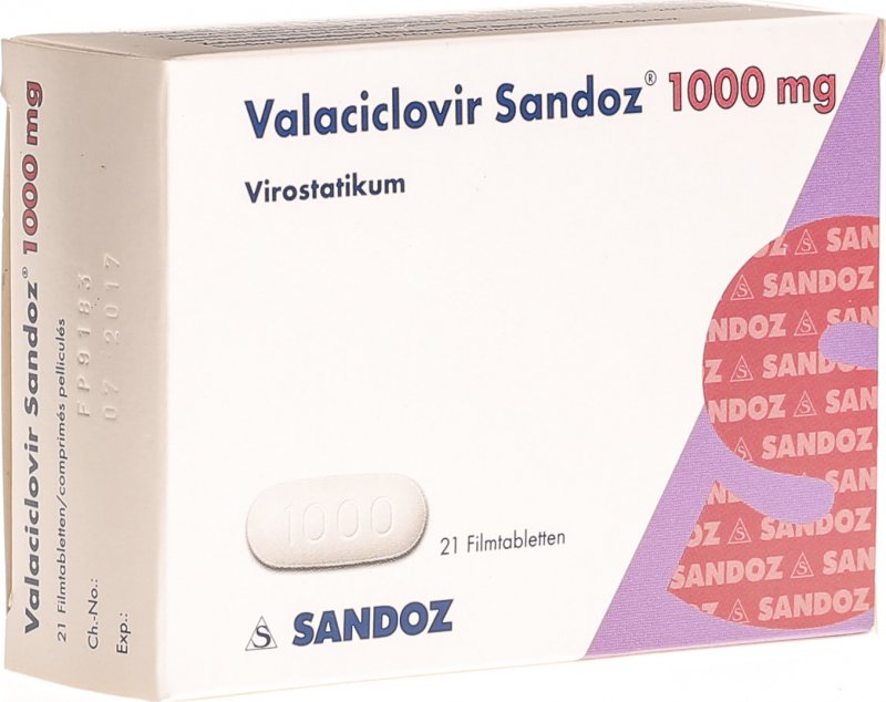 VALACICLOVIR Sandoz cpr pell 1000 mg 21 pce