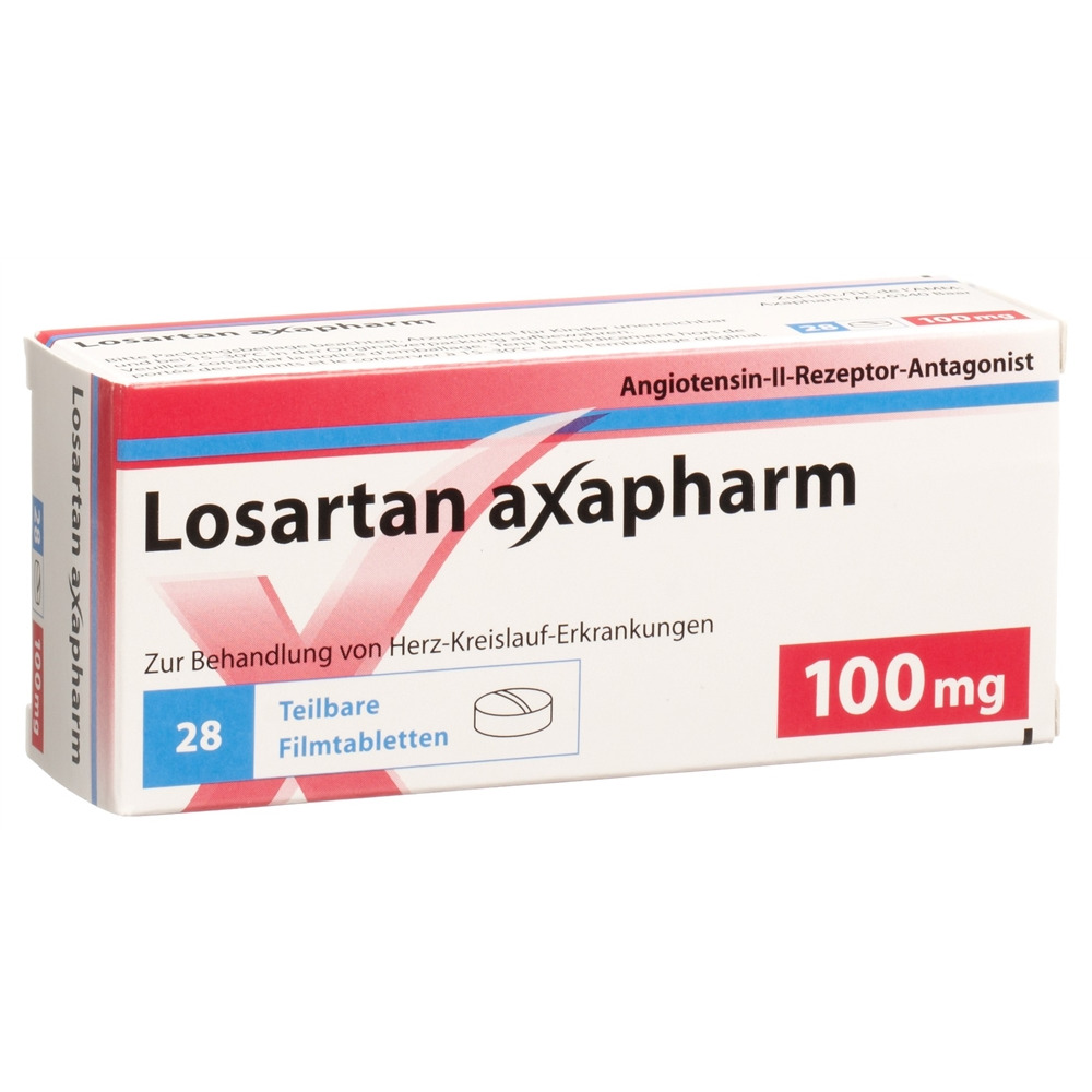 LOSARTAN axapharm cpr pell 100 mg 28 pce