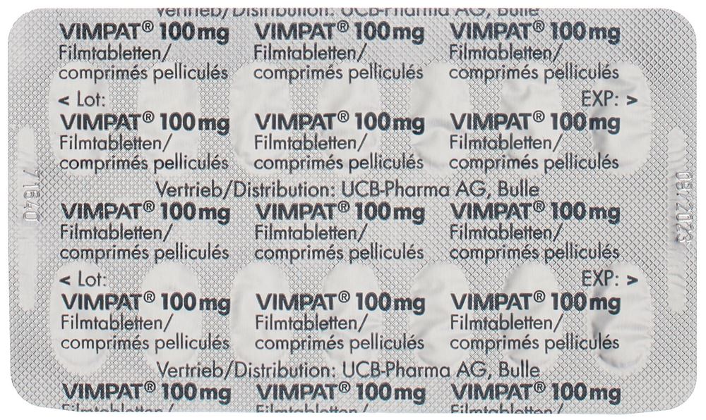VIMPAT cpr pell 100 mg 14 pce