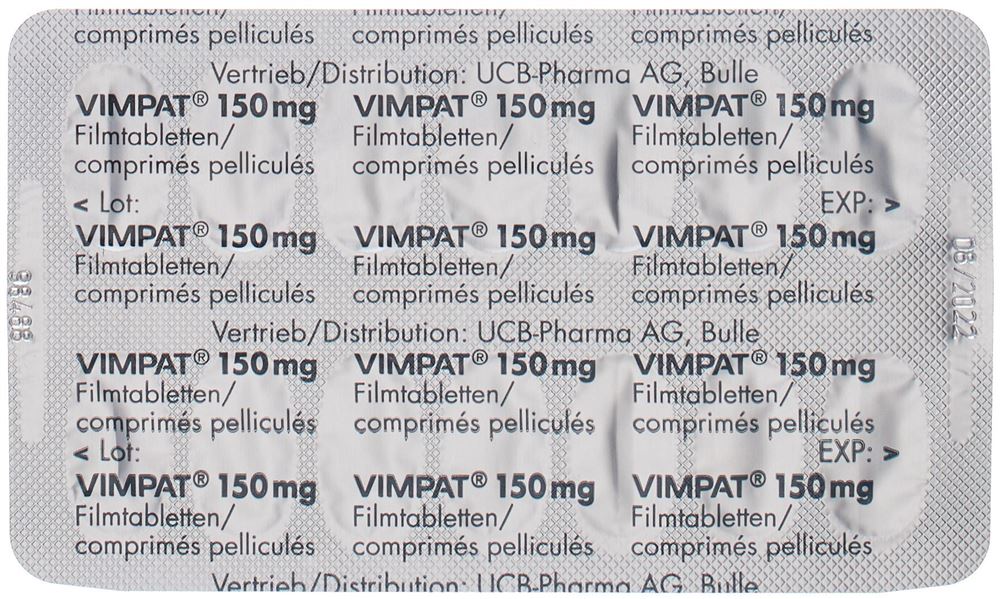 Vimpat 150 mg, comprimés pelliculés