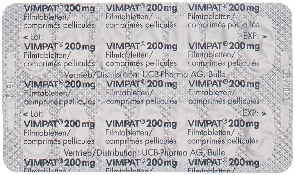Vimpat 200 mg, comprimés pelliculés