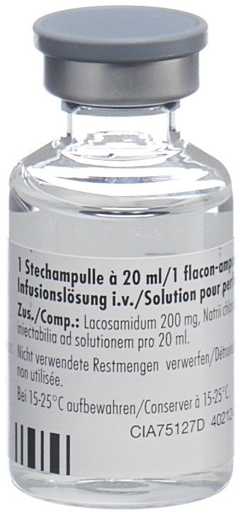 VIMPAT sol perf 200 mg/20ml i.v. flac 20 ml