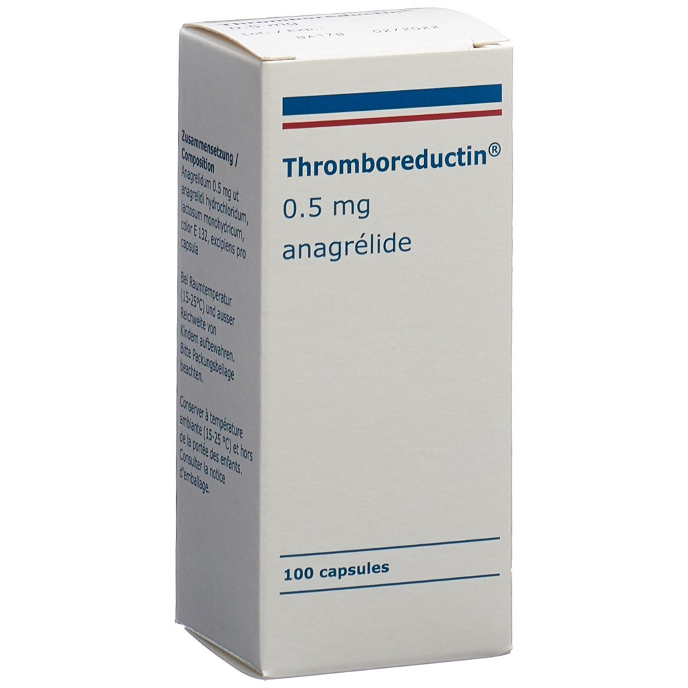 THROMBOREDUCTIN caps 0.5 mg bte 100 caps