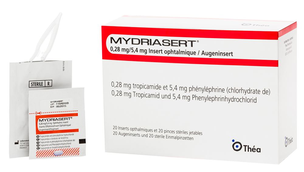 MYDRIASERT insert ophtalmique sach 20 pce