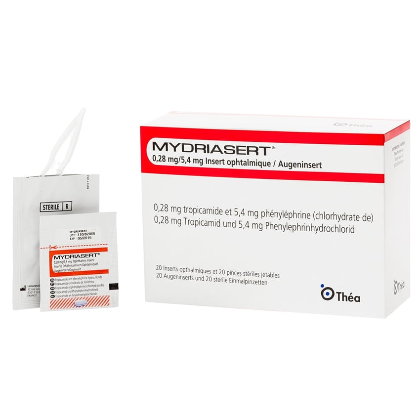 MYDRIASERT insert ophtalmique sach 20 pce
