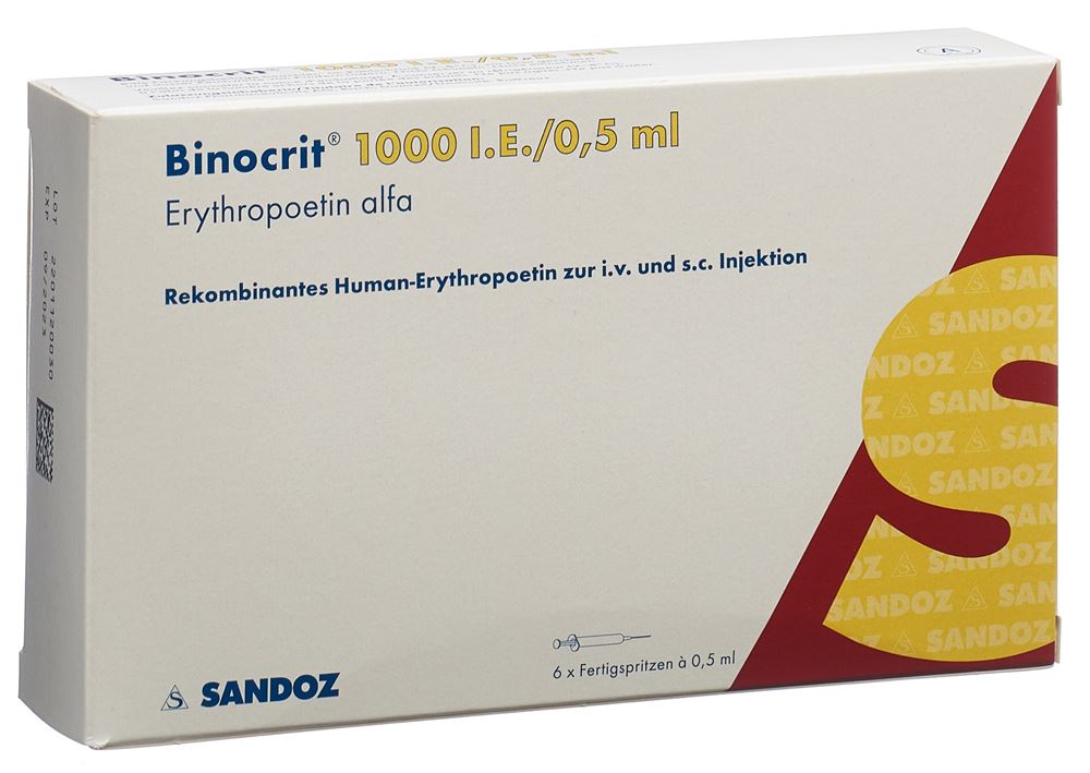 Binocrit 1000 IE/0,5 ml, Injektionslösung in Fertigspritzen