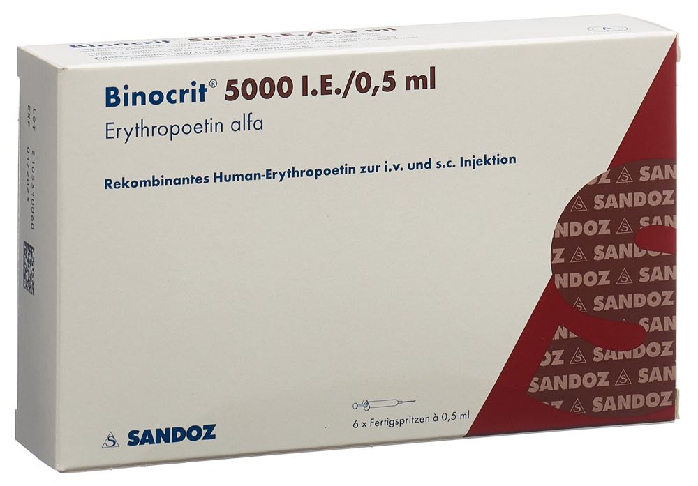 Binocrit 5000 IE/0,5 ml, Injektionslösung in Fertigspritzen