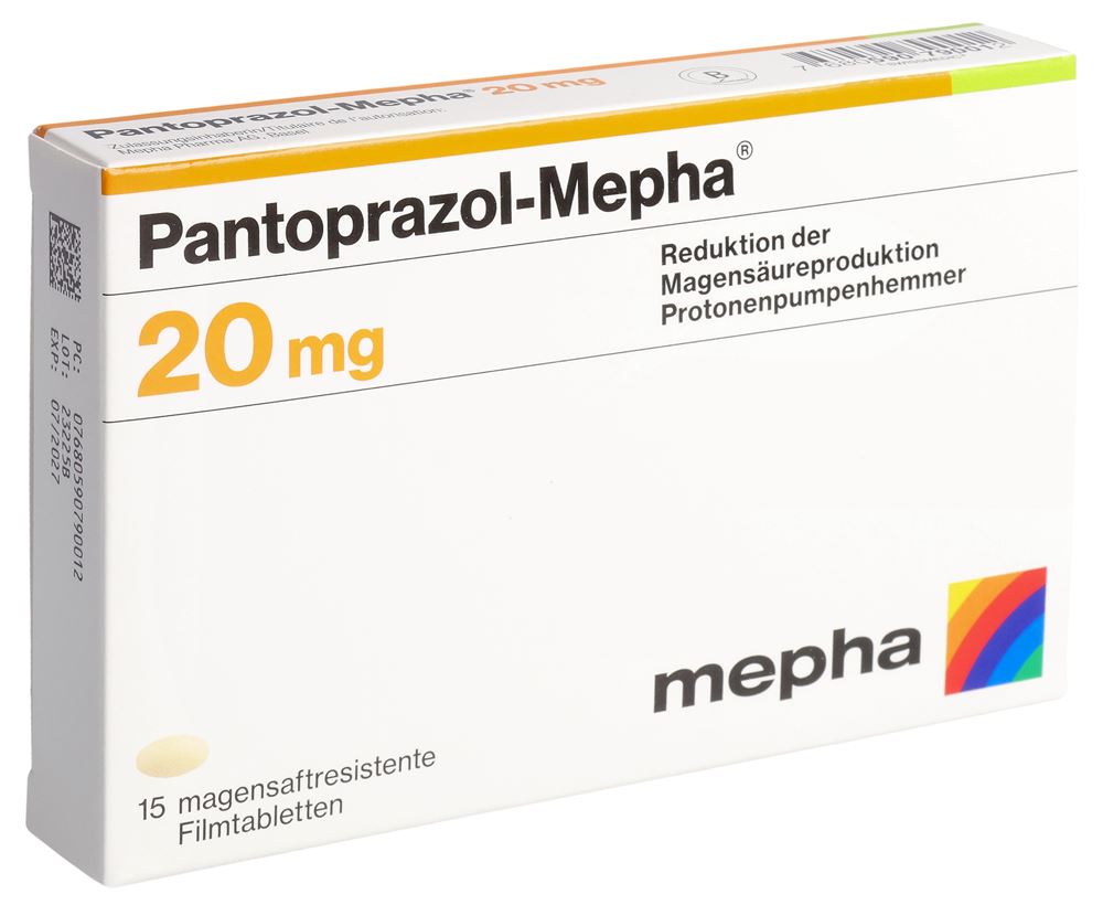 PANTOPRAZOL Mepha Lactab 20 mg 15 pce