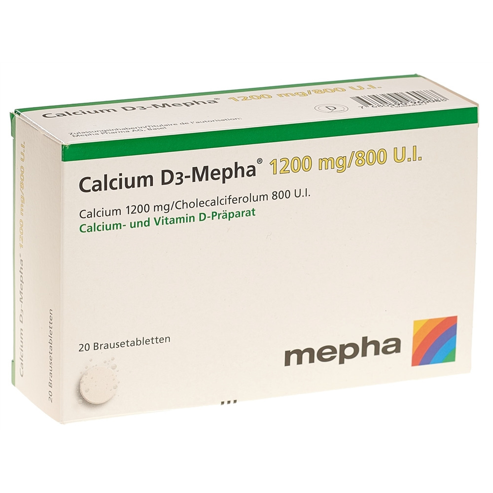Calcium D3-Mepha 1200/800, Brausetabletten