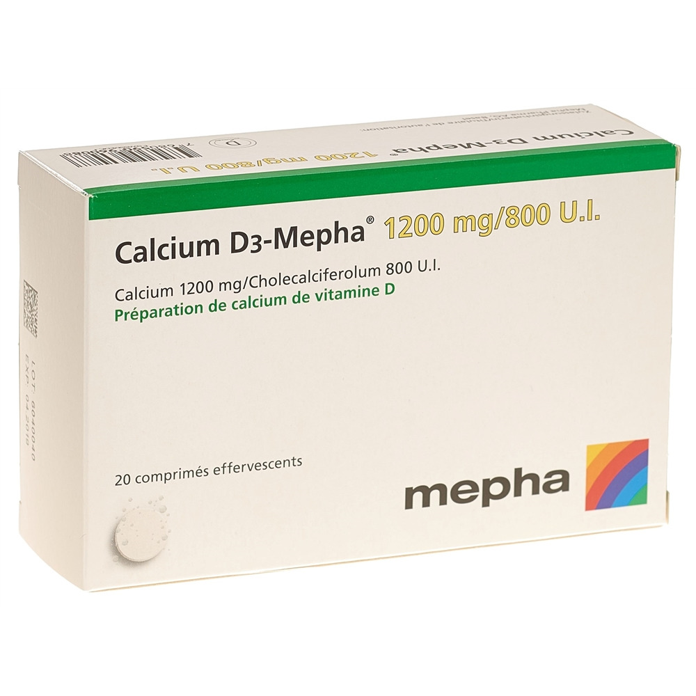 Calcium D3-Mepha 1200/800, Brausetabletten