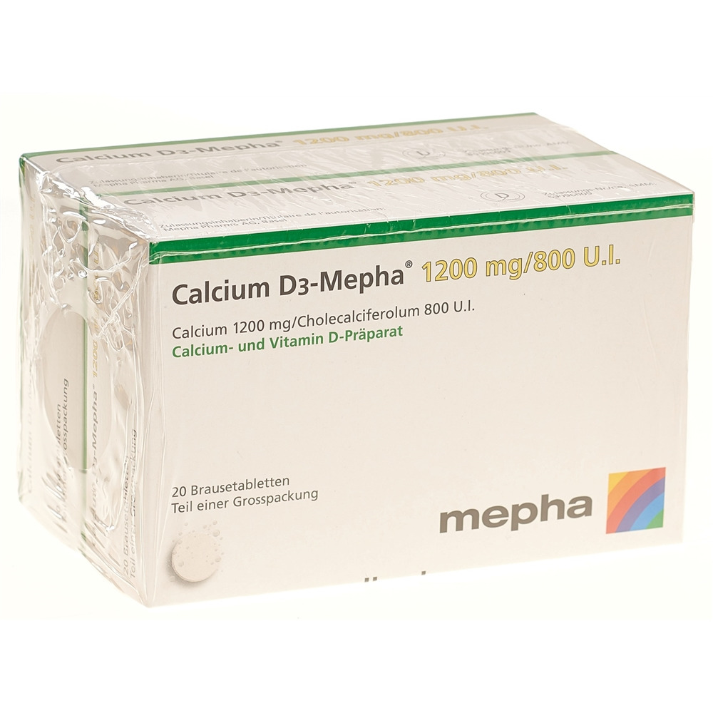 Calcium D3-Mepha 1200/800, Brausetabletten
