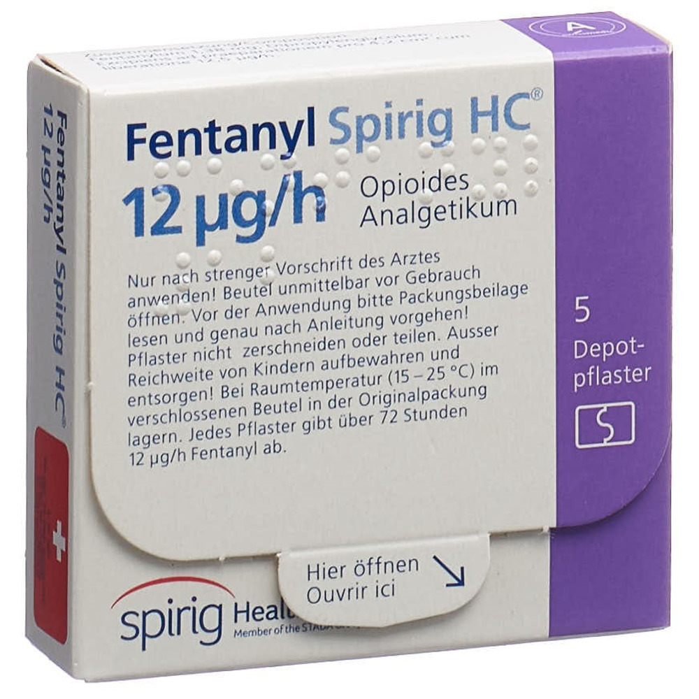 Fentanyl Spirig HC 12 ug/h, Transdermales Pflaster