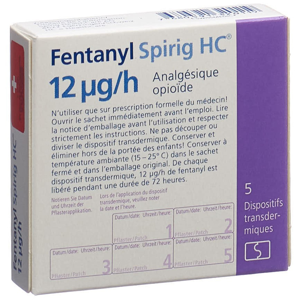 Fentanyl Spirig HC 12 ug/h, Transdermales Pflaster